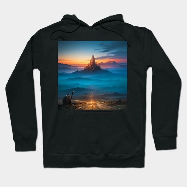 Final City in the Future Wastelands Hoodie by CursedContent